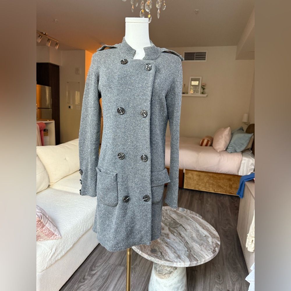 Design History Vintage wool cashmere double breasted wool blend coat M
